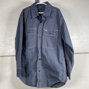 Gap Kids Button Up Long Sleeve Shirt Western Dressy Lightweight Size M 8‎